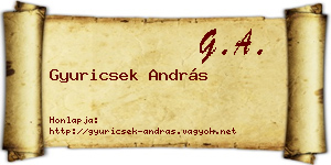 Gyuricsek András névjegykártya